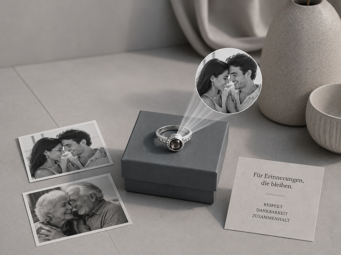 Seltener Siegel-Ring mit Erinnerungsfoto