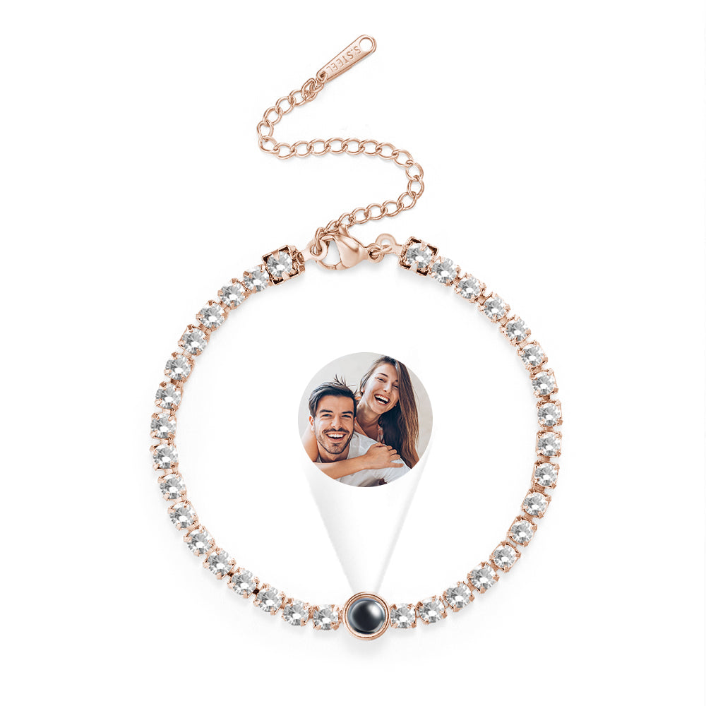 Luxuriöses Kristallarmband mit Erinnerungsfoto